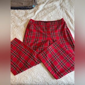 Lane Bryant Red Plaid Tartan Dress Pants size 18 nwot